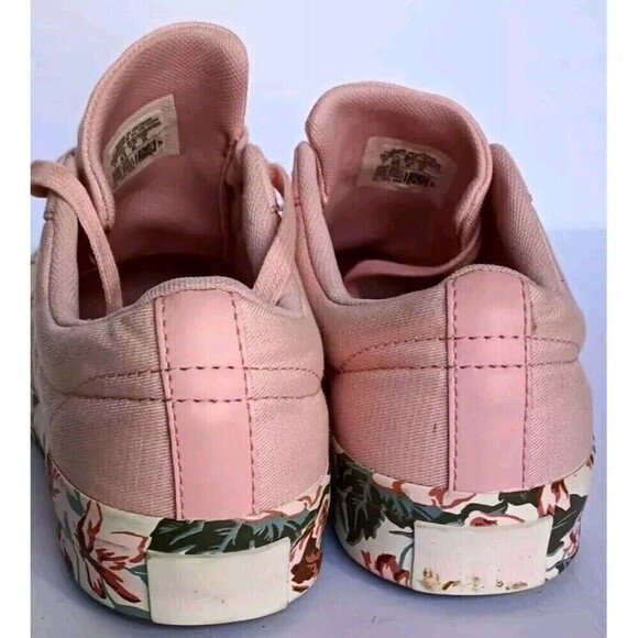 Converse One Star Ox Junior Girls Sneakers Size 7 Pastel Pink Floral Shoes - Picture 3 of 9